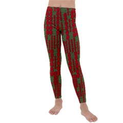 Bloom In Yule Season Colors Kids  Lightweight Velour Leggings by pepitasart