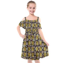 Zappwaits Kids  Cut Out Shoulders Chiffon Dress by zappwaits