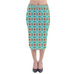 Df Stephania Melins Velvet Midi Pencil Skirt by deformigo