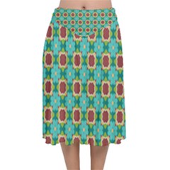 Df Stephania Melins Velvet Flared Midi Skirt by deformigo