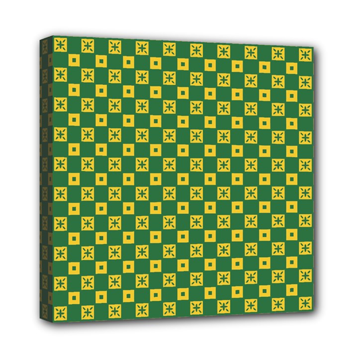 DF Green Domino Mini Canvas 8  x 8  (Stretched)