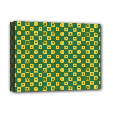 Df Green Domino Deluxe Canvas 16  X 12  (stretched)  by deformigo