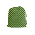 DF Green Domino Drawstring Pouch (Large) View1