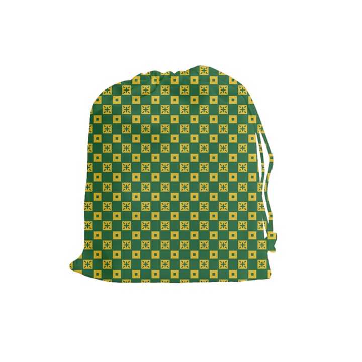 DF Green Domino Drawstring Pouch (Large)