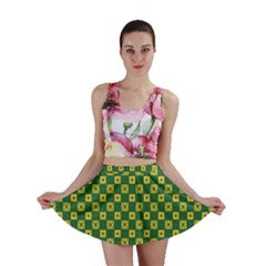 Df Green Domino Mini Skirt by deformigo