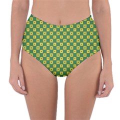 Df Green Domino Reversible High-waist Bikini Bottoms by deformigo