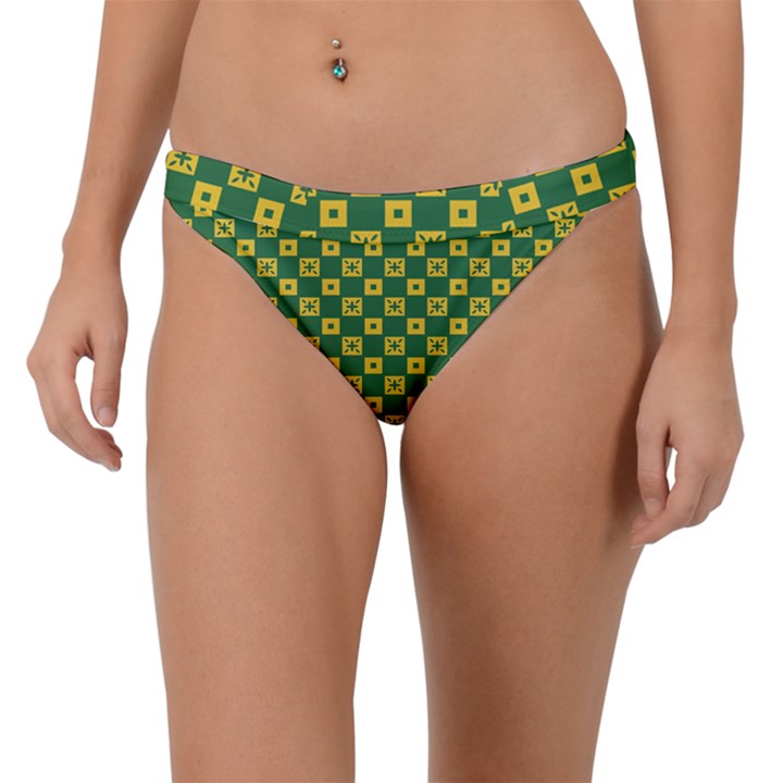 DF Green Domino Band Bikini Bottom