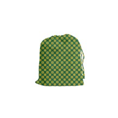 Df Green Domino Drawstring Pouch (xs) by deformigo