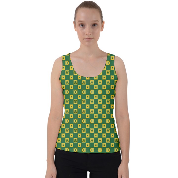 DF Green Domino Velvet Tank Top