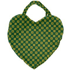 Df Green Domino Giant Heart Shaped Tote