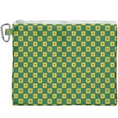 Df Green Domino Canvas Cosmetic Bag (xxxl) by deformigo