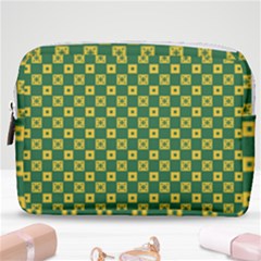 Df Green Domino Make Up Pouch (medium) by deformigo