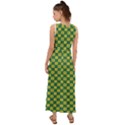 DF Green Domino V-Neck Chiffon Maxi Dress View2