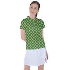 Df Green Domino Women s Polo Tee