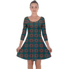 Df Alexis Finley Quarter Sleeve Skater Dress by deformigo