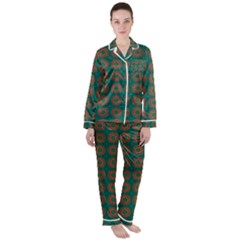 Df Alexis Finley Satin Long Sleeve Pyjamas Set by deformigo