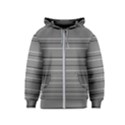 Black Grey White Stripes Kids  Zipper Hoodie View1