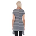 Black Grey White Stripes Short Sleeve Side Drop Tunic View2