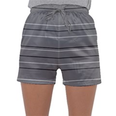 Black Grey White Stripes Sleepwear Shorts by anthromahe