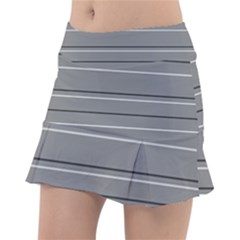 Black Grey White Stripes Tennis Skorts by anthromahe