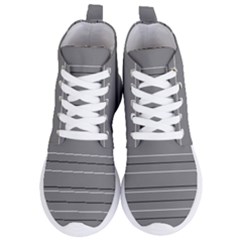 Black Grey White Stripes Women s Lightweight High Top Sneakers by anthromahe