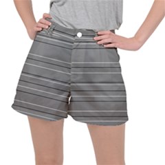 Black Grey White Stripes Ripstop Shorts