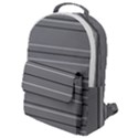 Black Grey White Stripes Flap Pocket Backpack (Small) View1