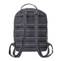 Black Grey White Stripes Flap Pocket Backpack (Small) View3