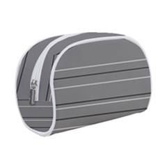 Black Grey White Stripes Makeup Case (small)