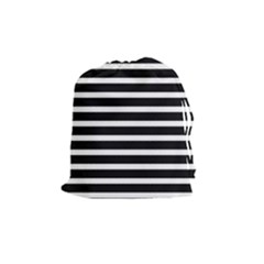 Black & White Stripes Drawstring Pouch (medium) by anthromahe