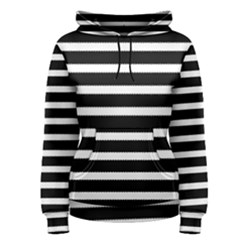 Black & White Stripes Women s Pullover Hoodie by anthromahe