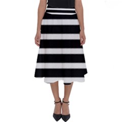 Black & White Stripes Perfect Length Midi Skirt by anthromahe