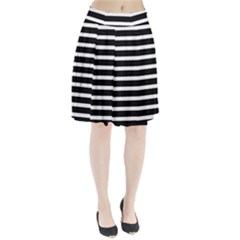 Black & White Stripes Pleated Skirt