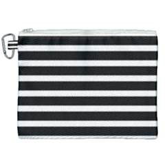 Black & White Stripes Canvas Cosmetic Bag (xxl) by anthromahe