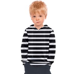 Black & White Stripes Kids  Overhead Hoodie by anthromahe