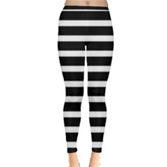 Black & White Stripes Inside Out Leggings by anthromahe