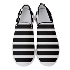 Black & White Stripes Women s Slip On Sneakers by anthromahe