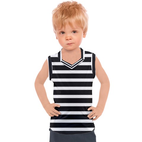 Black & White Stripes Kids  Sport Tank Top by anthromahe