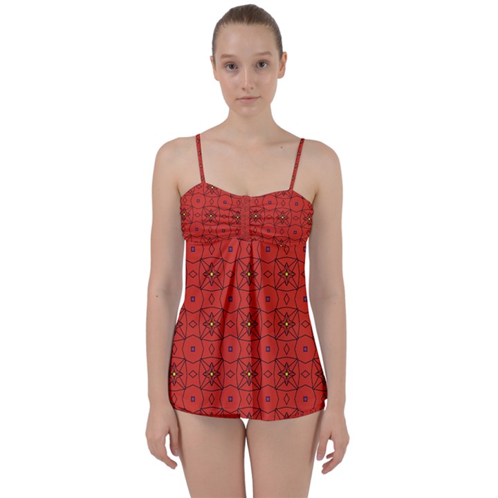 Tiling Zip A Dee Doo Dah+designs+red+color+by+code+listing+1 8 [converted] Babydoll Tankini Set