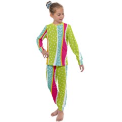 abstract lines Kids  Long Sleeve Set 