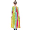 abstract lines Kids  Quarter Sleeve Maxi Dress View2