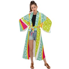 Abstract Lines Maxi Kimono by designsbymallika