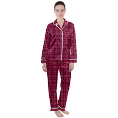 Df Ricky Purplish Satin Long Sleeve Pyjamas Set by deformigo