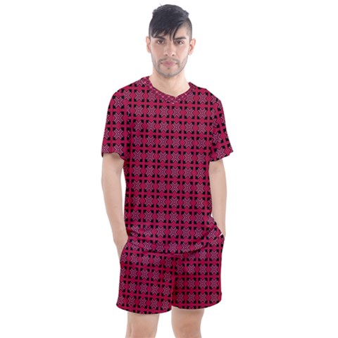 Df Ricky Purplish Men s Mesh Tee And Shorts Set by deformigo