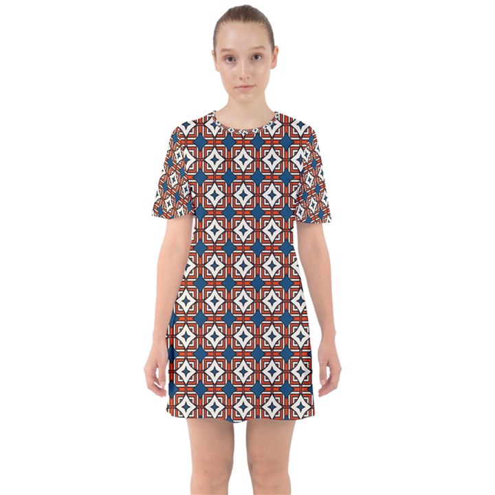 DF West Branch Sixties Short Sleeve Mini Dress