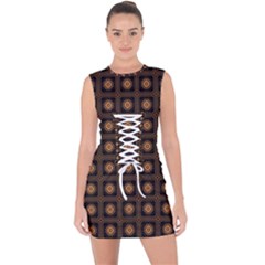 Df Freesia Vicegrand Lace Up Front Bodycon Dress by deformigo