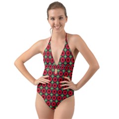 Df Jamie Greer Halter Cut-out One Piece Swimsuit by deformigo