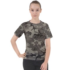 Camo Grey Women s Sport Raglan Tee