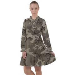 Camo Grey All Frills Chiffon Dress