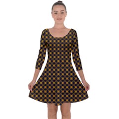 DF Misty Hive Quarter Sleeve Skater Dress